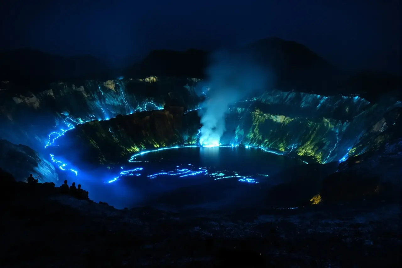 伊真火山:蓝色火焰之谜 - 番茄影视 伊真火山:蓝色火焰之谜